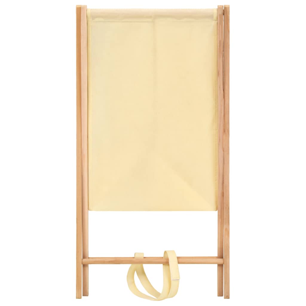 Portabiancheria in Legno di Cedro e Tessuto Beige 42x41x64 cm - homemem39