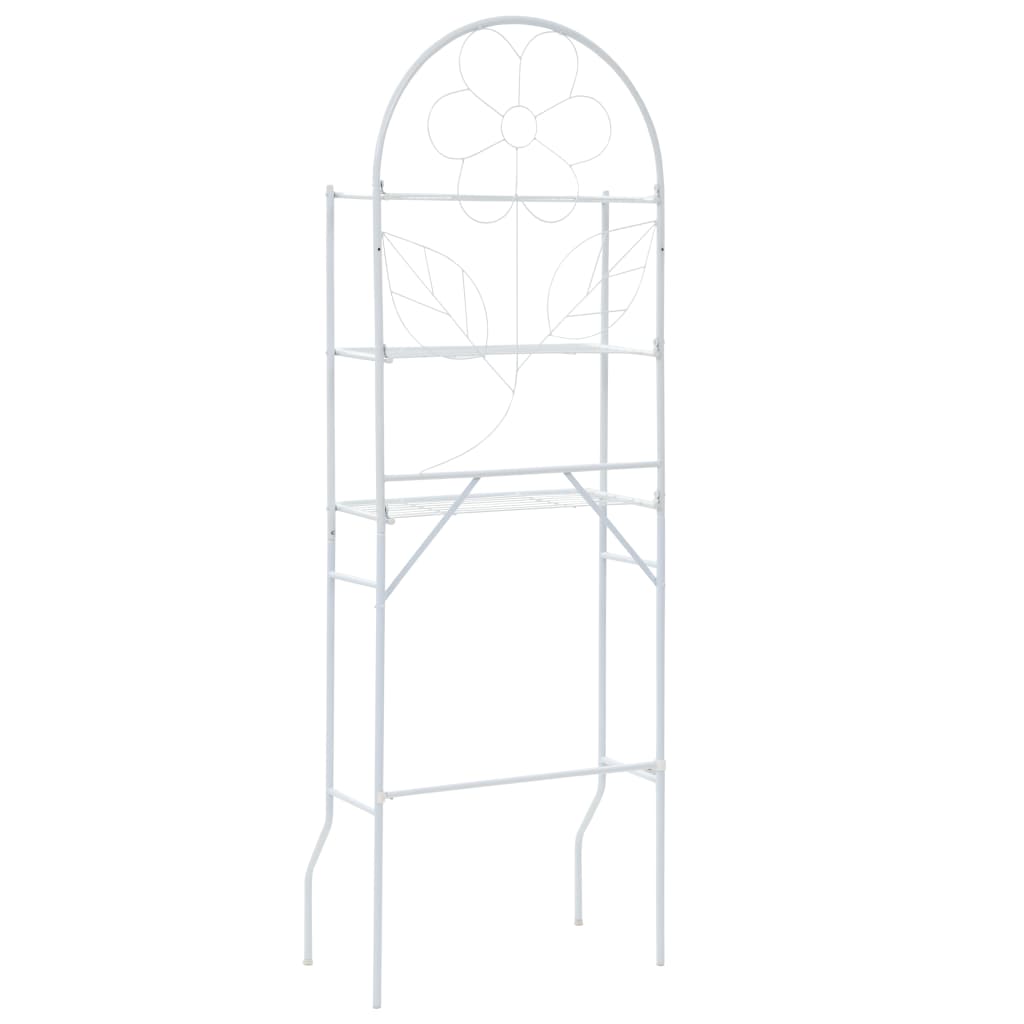 Scaffale da Bagno Bianco 60x33x174 cm - homemem39