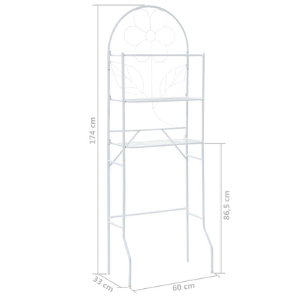 Scaffale da Bagno Bianco 60x33x174 cm - homemem39