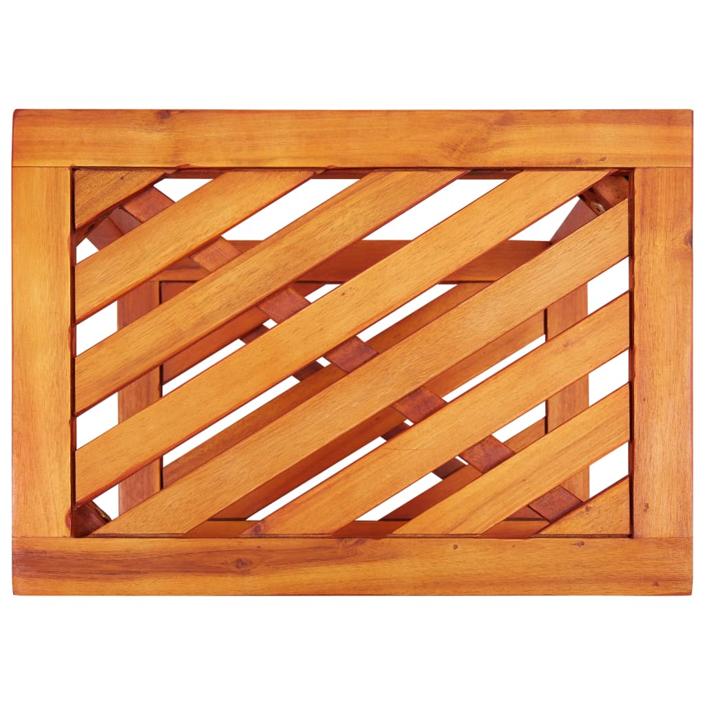 Tavolinetto in Legno Massello di Acacia 45x33x45 cm - homemem39