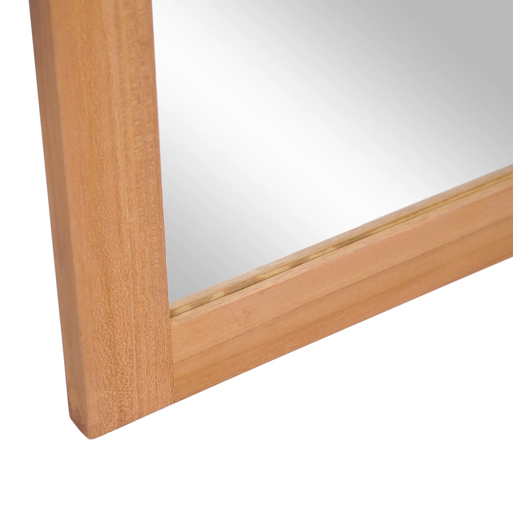 Specchio da Parete in Legno Massello di Teak 50x70 cm - homemem39