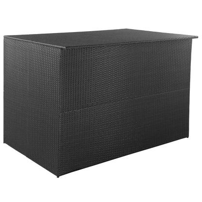 Baule da Giardino Nero 150x100x100 cm in Polyrattan - homemem39