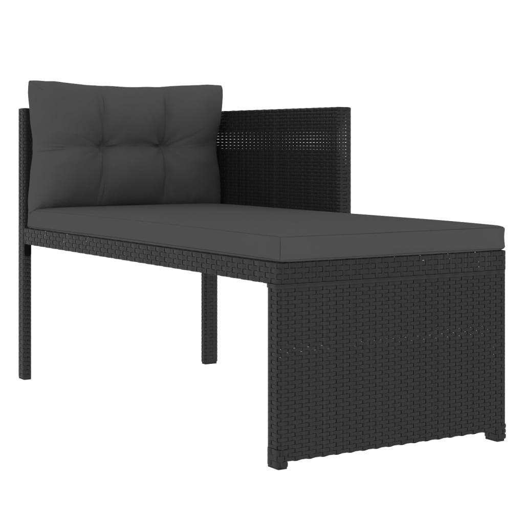 Set Divani da Giardino 4 pz in Polyrattan Nero - homemem39