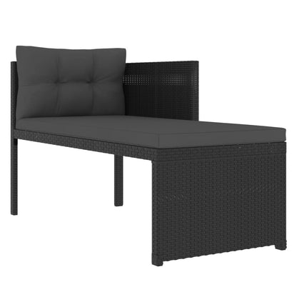 Set Divani da Giardino 4 pz in Polyrattan Nero - homemem39