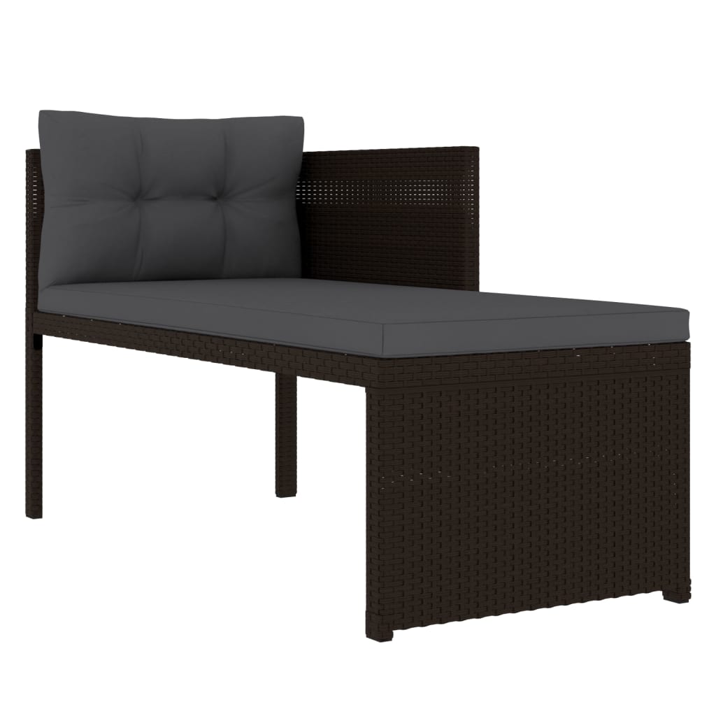 Set Divani da Giardino 4 pz in Polyrattan Marrone - homemem39