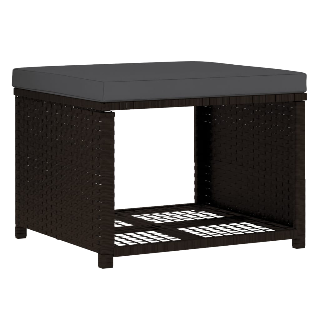 Set Divani da Giardino 4 pz in Polyrattan Marrone - homemem39