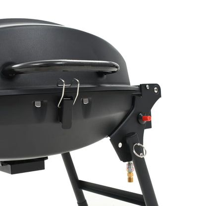 Barbecue e Griglia a Gas Portatile con Fornello Nero - homemem39