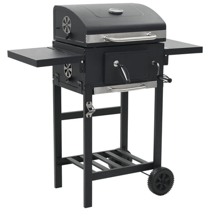 Barbecue a Carbonella con Ripiano Inferiore Nero - homemem39