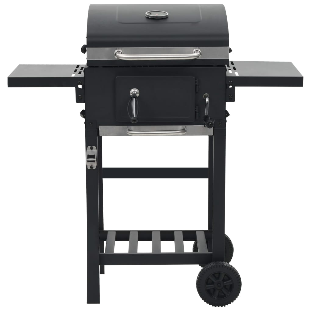 Barbecue a Carbonella con Ripiano Inferiore Nero - homemem39