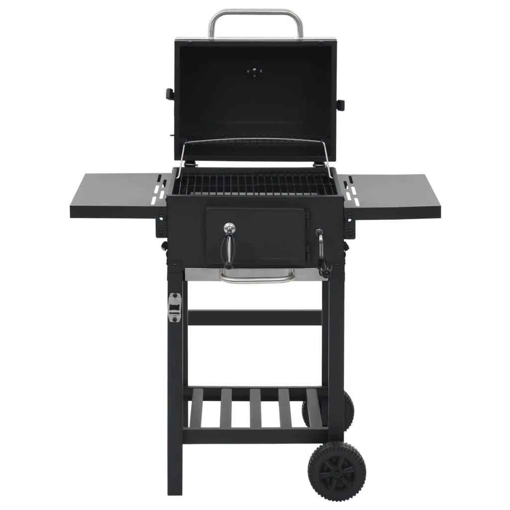 Barbecue a Carbonella con Ripiano Inferiore Nero - homemem39