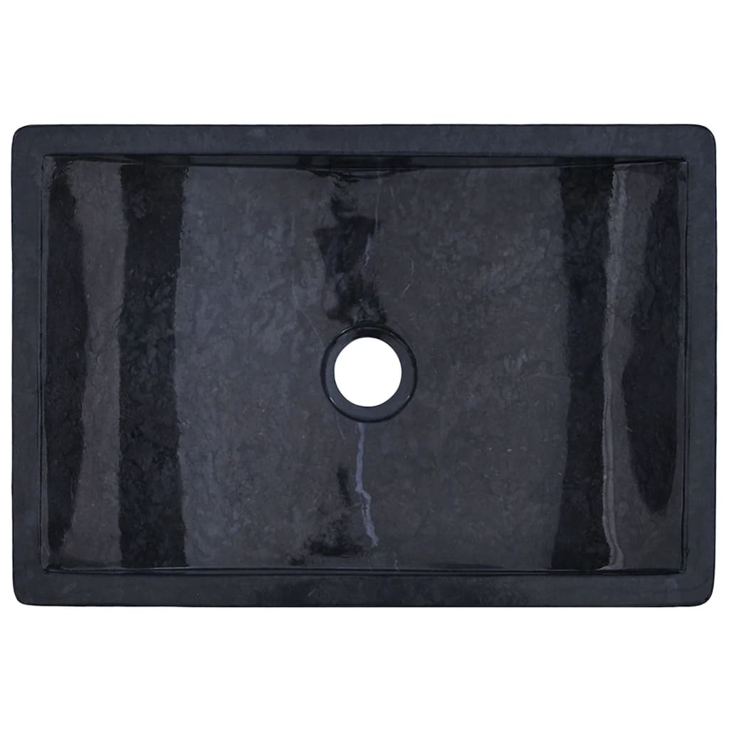 Lavello 45x30x12 cm Marmo Lucido Nero - homemem39