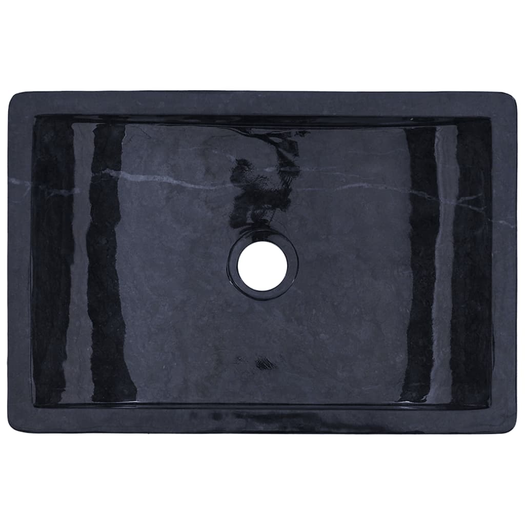 Lavello 45x30x12 cm Marmo Lucido Nero - homemem39