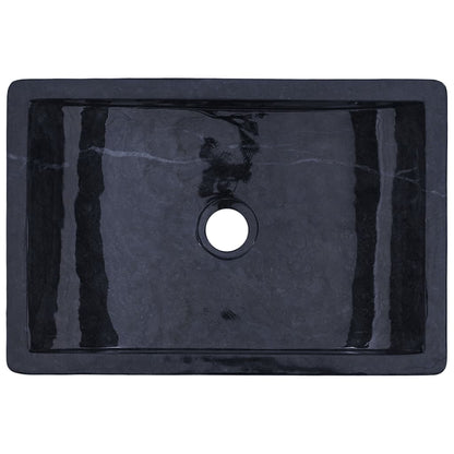 Lavello 45x30x12 cm Marmo Lucido Nero - homemem39