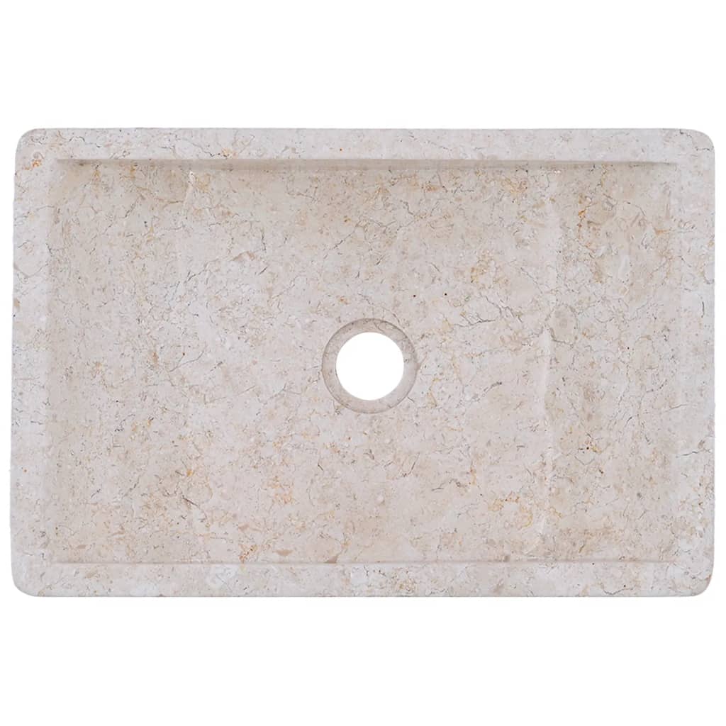 Lavello 45x30x12 cm Marmo Lucido Crema - homemem39