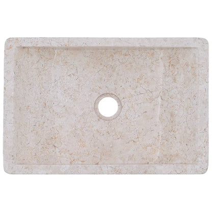 Lavello 45x30x12 cm Marmo Lucido Crema - homemem39