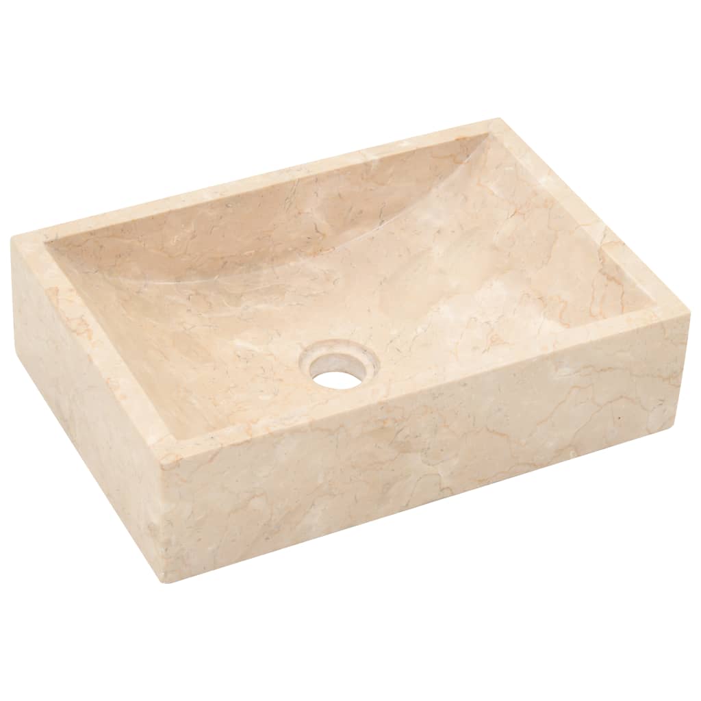 Lavello 45x30x12 cm Marmo Lucido Crema - homemem39