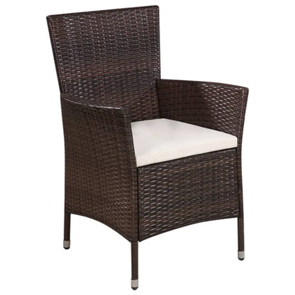 Set da Bistro 3 pz in Polyrattan Marrone - homemem39