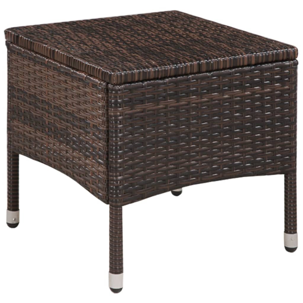 Set da Bistro 3 pz in Polyrattan Marrone - homemem39