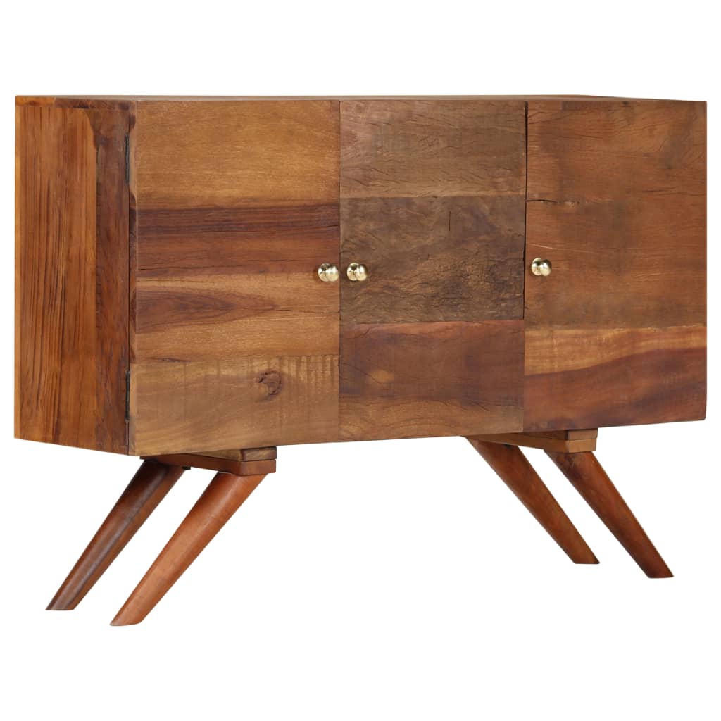 Credenza in Legno Massello di Recupero 110x30x75 cm Marrone - homemem39