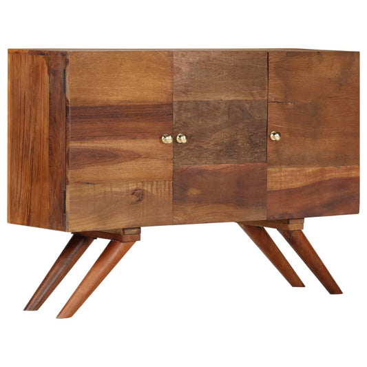 Credenza in Legno Massello di Recupero 110x30x75 cm Marrone - homemem39