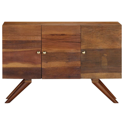 Credenza in Legno Massello di Recupero 110x30x75 cm Marrone - homemem39