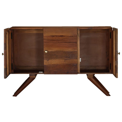 Credenza in Legno Massello di Recupero 110x30x75 cm Marrone - homemem39