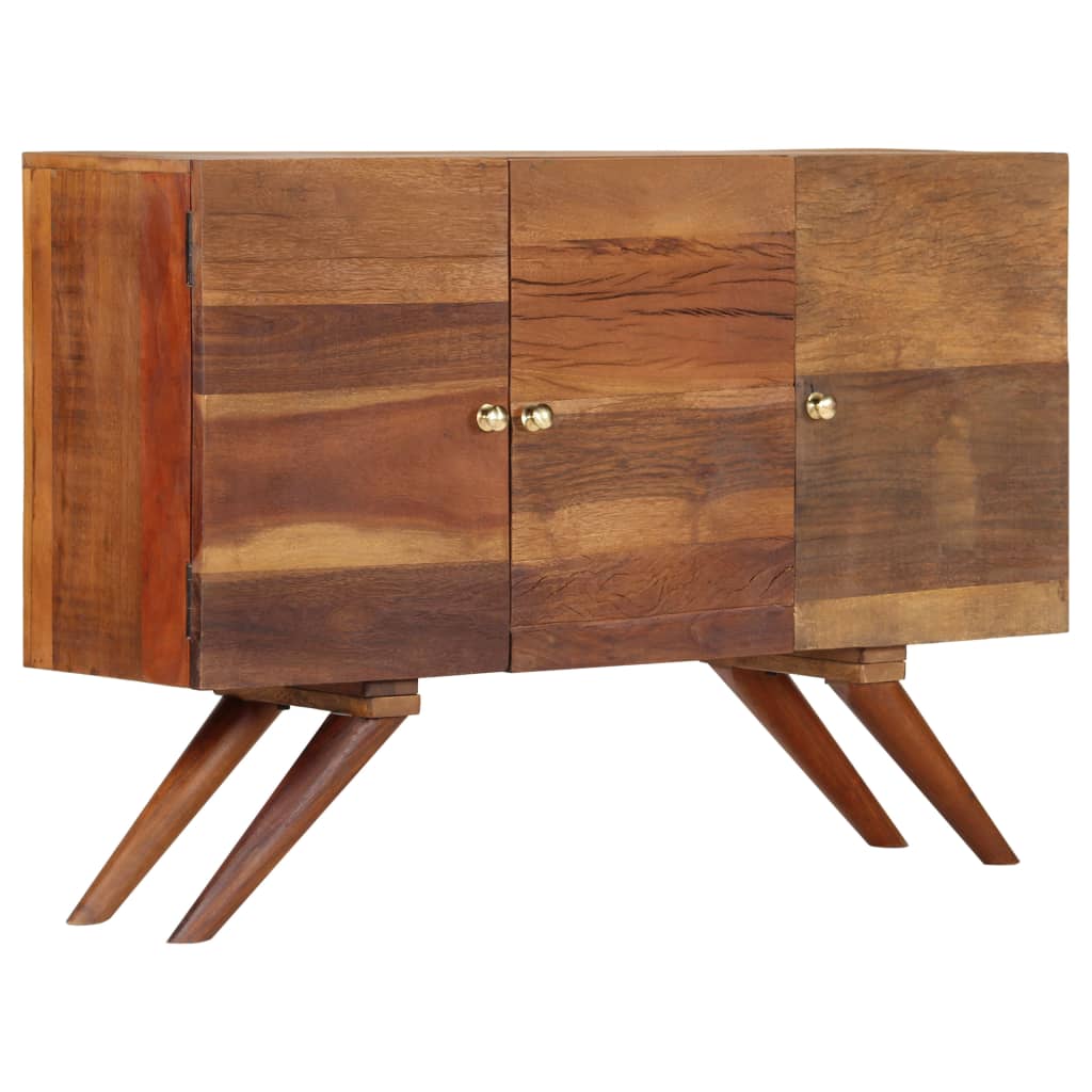 Credenza in Legno Massello di Recupero 110x30x75 cm Marrone - homemem39