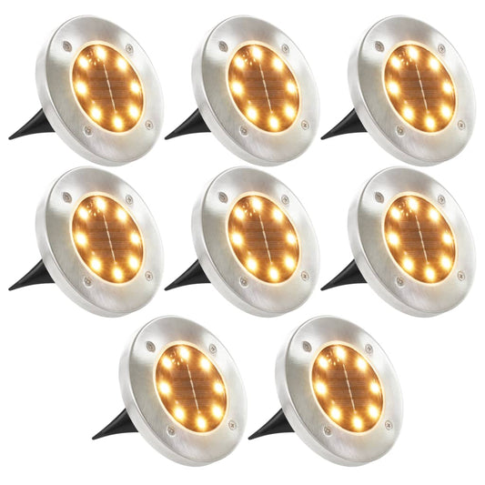 Lampade Solari da Terra 8 pz Luci a LED Bianche - homemem39