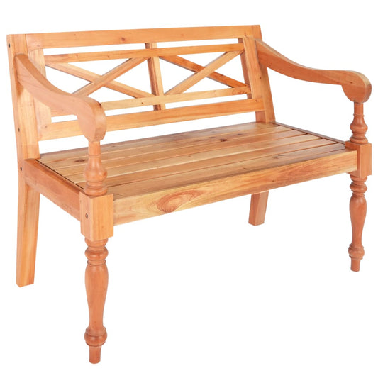 vidXL Panchina Batavia 98 cm Legno Massello di Mogano Marrone Chiaro - homemem39