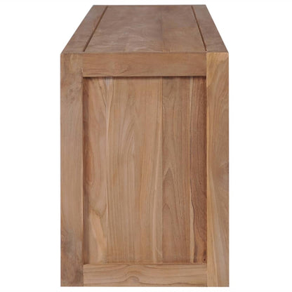 Mobile Porta TV in Teak con Finitura Naturale 120x30x40cm - homemem39