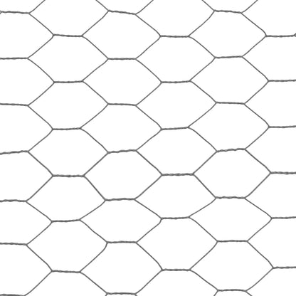 Recinzione in Rete per Pollaio in Acciaio e PVC 25x0,75m Grigia - homemem39