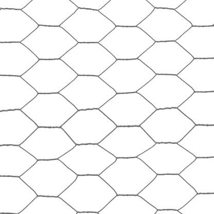 Recinzione in Rete per Pollaio in Acciaio e PVC 25x0,75m Grigia - homemem39