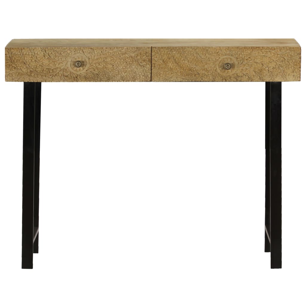 Tavolo Consolle in Legno Massello di Mango 102x30x79 cm - homemem39