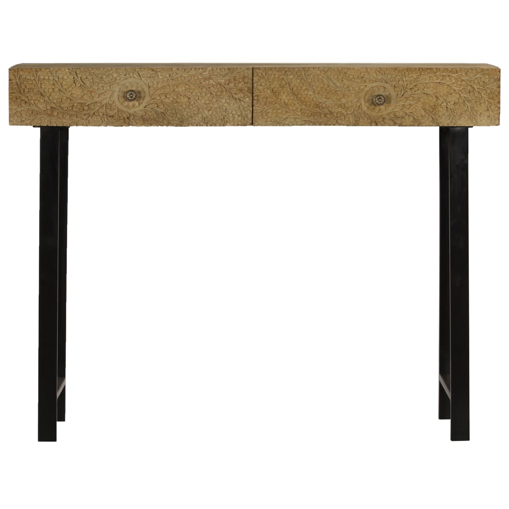 Tavolo Consolle in Legno Massello di Mango 102x30x79 cm - homemem39