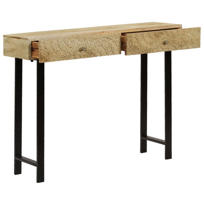 Tavolo Consolle in Legno Massello di Mango 102x30x79 cm - homemem39