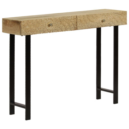 Tavolo Consolle in Legno Massello di Mango 102x30x79 cm - homemem39