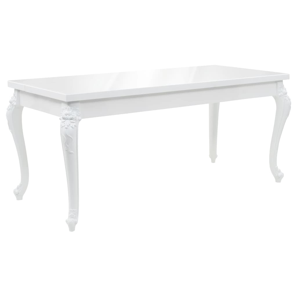 Tavolo da Pranzo 179x89x81 cm Bianco Lucido - homemem39