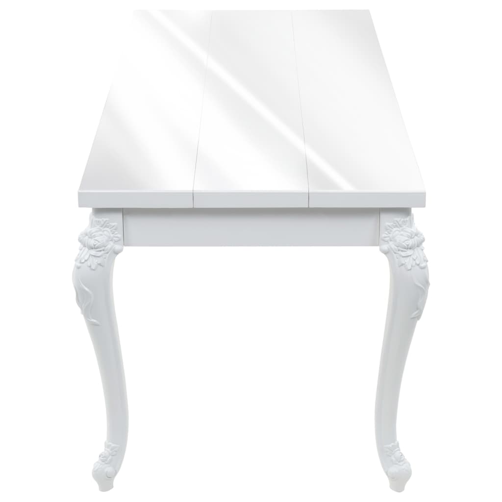 Tavolo da Pranzo 179x89x81 cm Bianco Lucido - homemem39