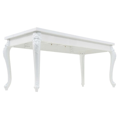 Tavolo da Pranzo 179x89x81 cm Bianco Lucido - homemem39