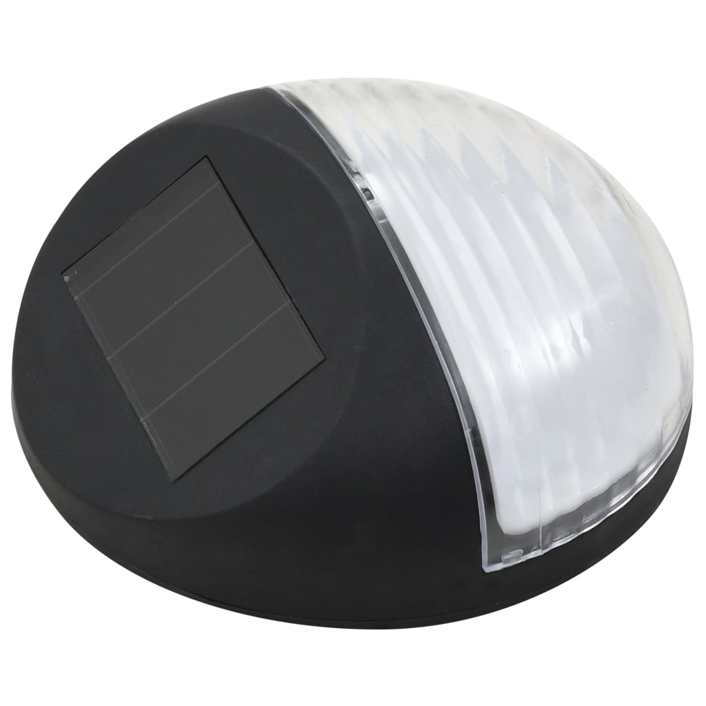 Lampade Solari da Parete da Esterni a LED 12 pz Rotonde Nere - homemem39