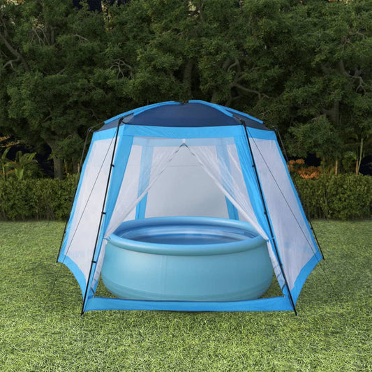 Tenda per Piscina in Tessuto 500x433x250 cm Blu - homemem39