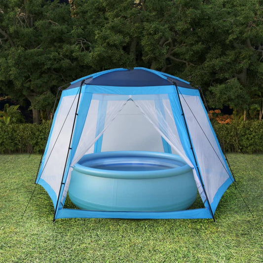 Tenda per Piscina in Tessuto 590x520x250 cm Blu - homemem39