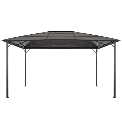 Gazebo con Tetto in Alluminio 4x3x2,6 m Nero - homemem39