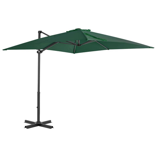 Ombrellone a Sbalzo con Palo Alluminio Verde 250x250 cm - homemem39