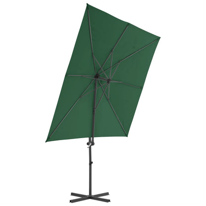 Ombrellone a Sbalzo con Palo in Acciaio 250x250 cm Verde - homemem39