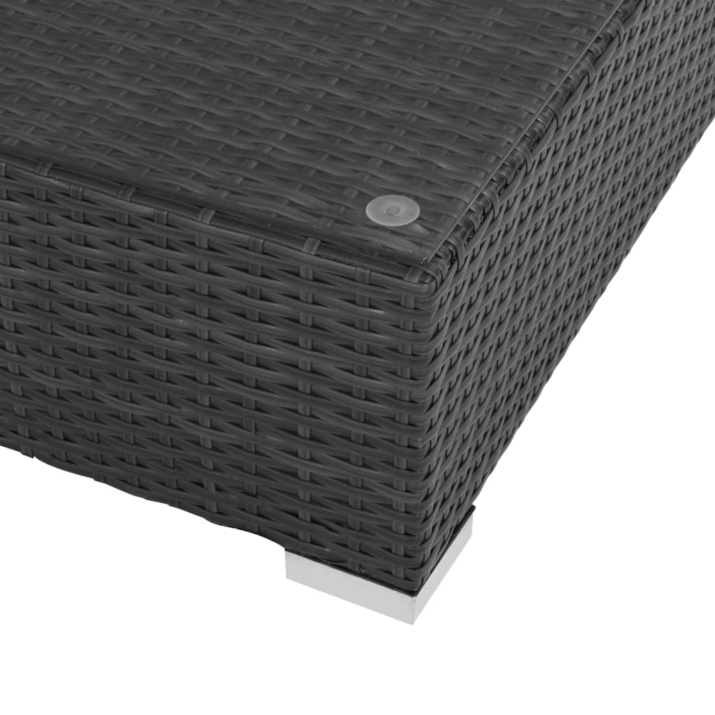 Set Divani da Giardino 6 pz con Cuscini in Polyrattan Nero - homemem39