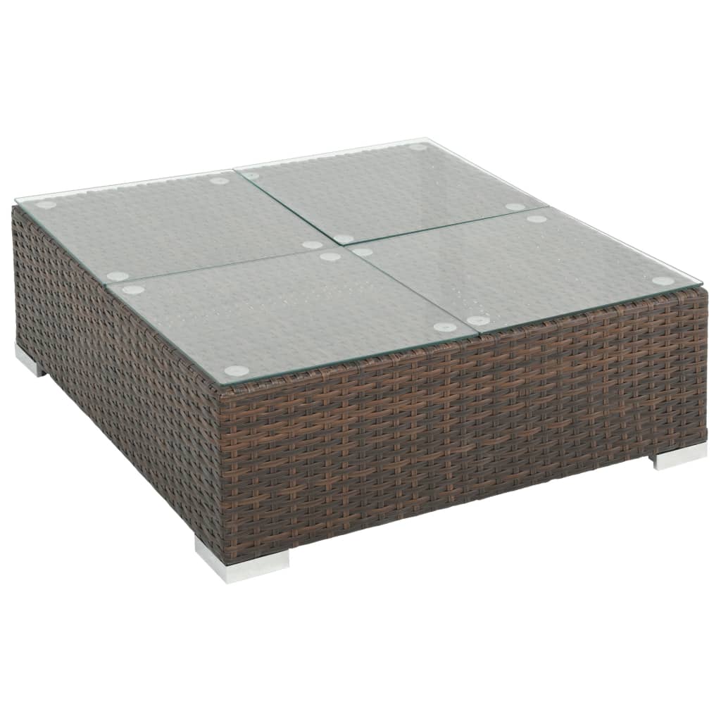 Set Divani da Giardino 6 pz con Cuscini in Polyrattan Marrone - homemem39