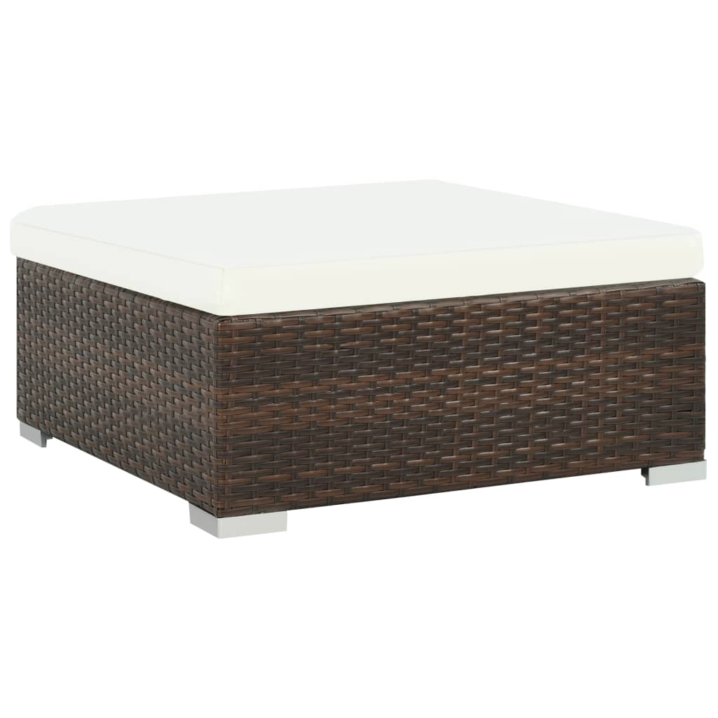 Set Divani da Giardino 6 pz con Cuscini in Polyrattan Marrone - homemem39