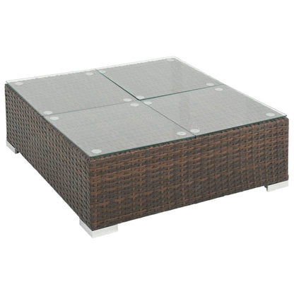 Set Divani da Giardino 8 pz con Cuscini in Polyrattan Marrone - homemem39