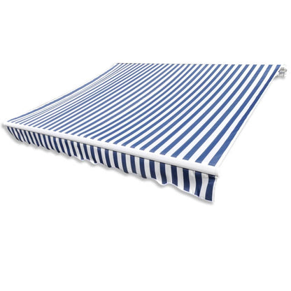 Tendone Parasole in Tela Blu e Bianco 450x300 cm - homemem39